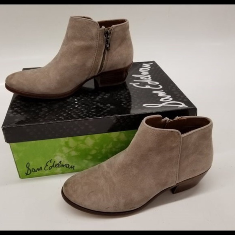 Sam Edelman Petty Women's Beige Leather Ankle Boot - Picture 1 of 12